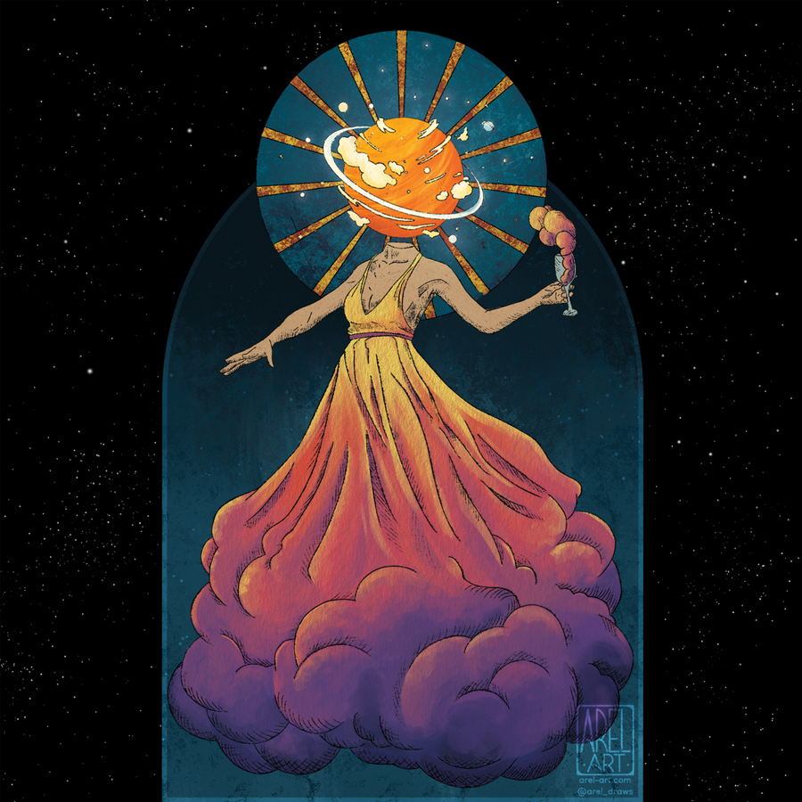 "Stellar." - Digital painting, 2025.