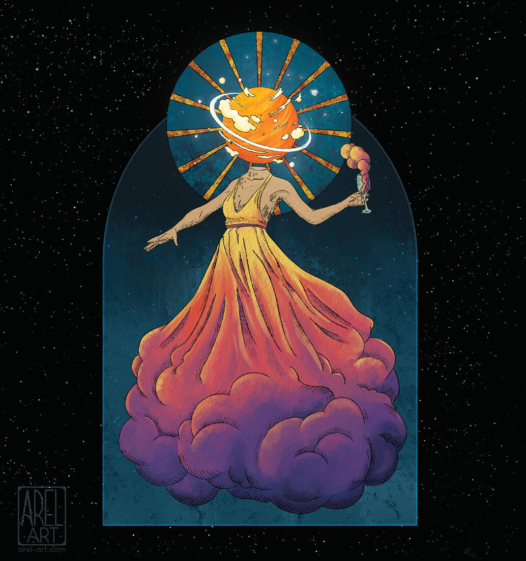 Wine label illustration, 2025.