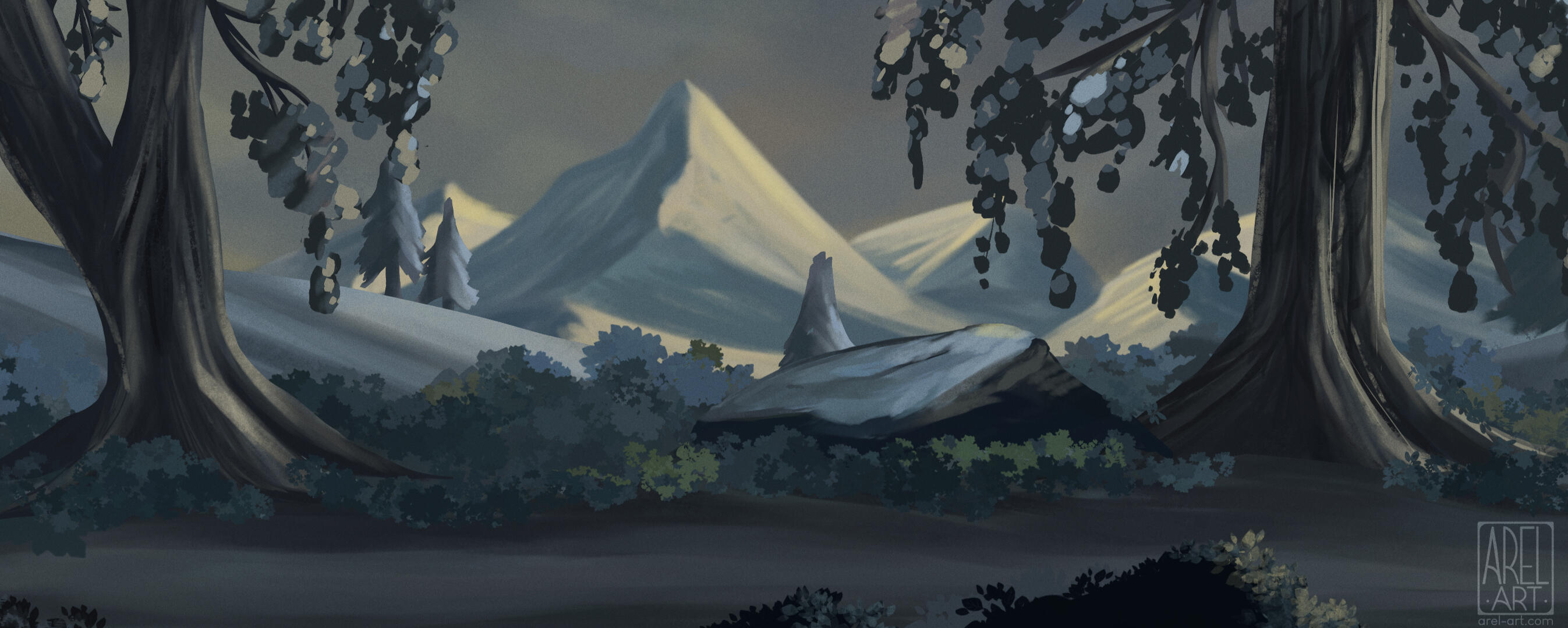 Forest animation background, 2022.