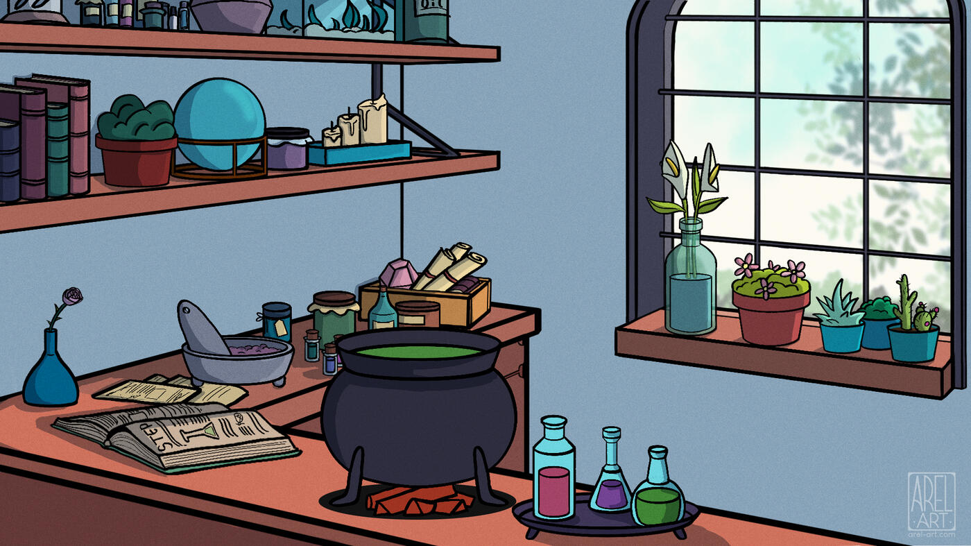 Potions Lab background, 2023