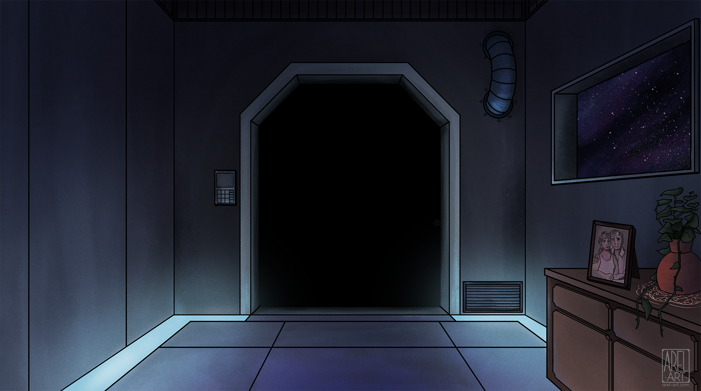 Sci-Fi Hallway Background 2, 2023