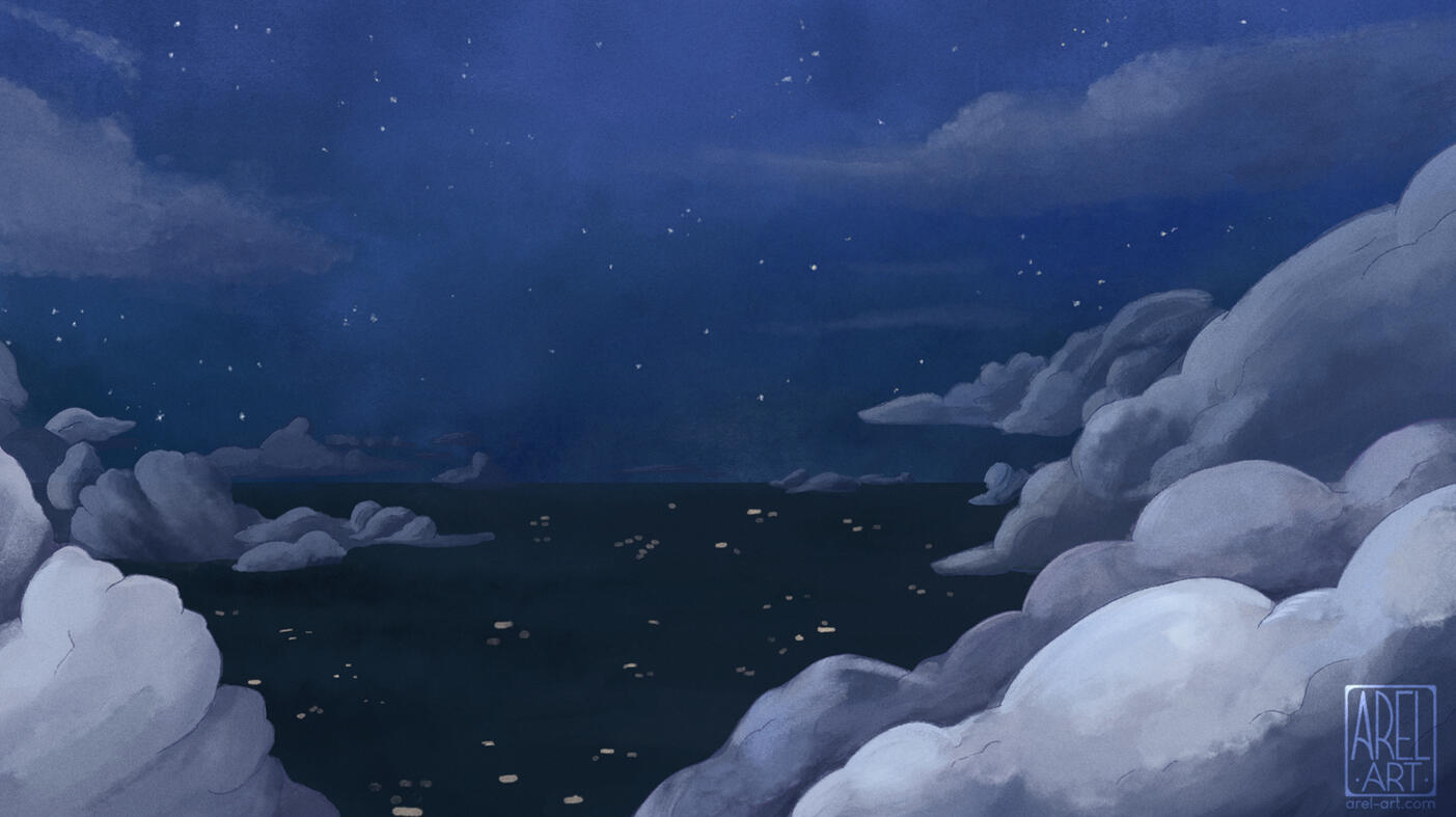 Clouds animation background, 2025