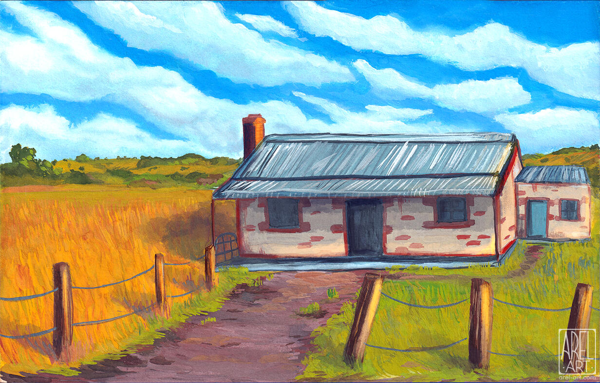 House concept, gouache, 2024